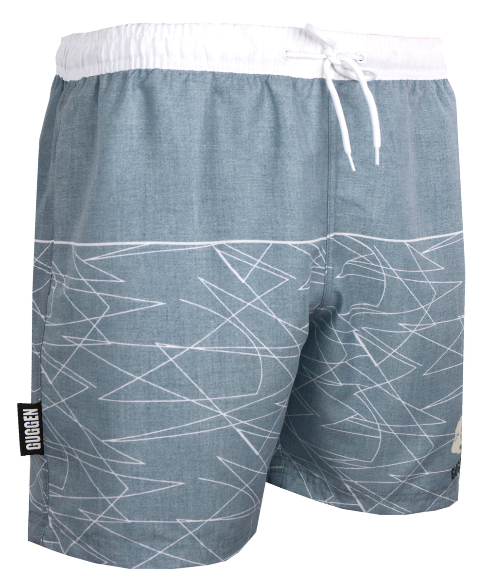 GUGGEN Mountain Boardshort Short Maillot de bain homme avec poche zippée surf GUGGEN Mountain Boardshort Short Maillot de bain homme avec poche zippée surf