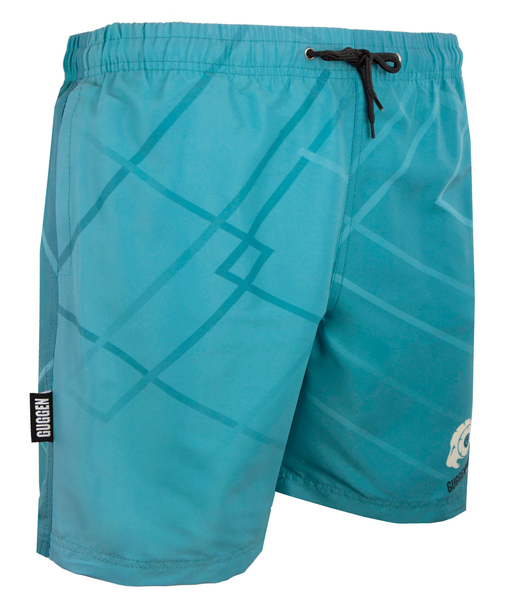 GUGGEN MOUNTAIN BWare B5 Herren Badehose Kariert Logo Guggen Mountain