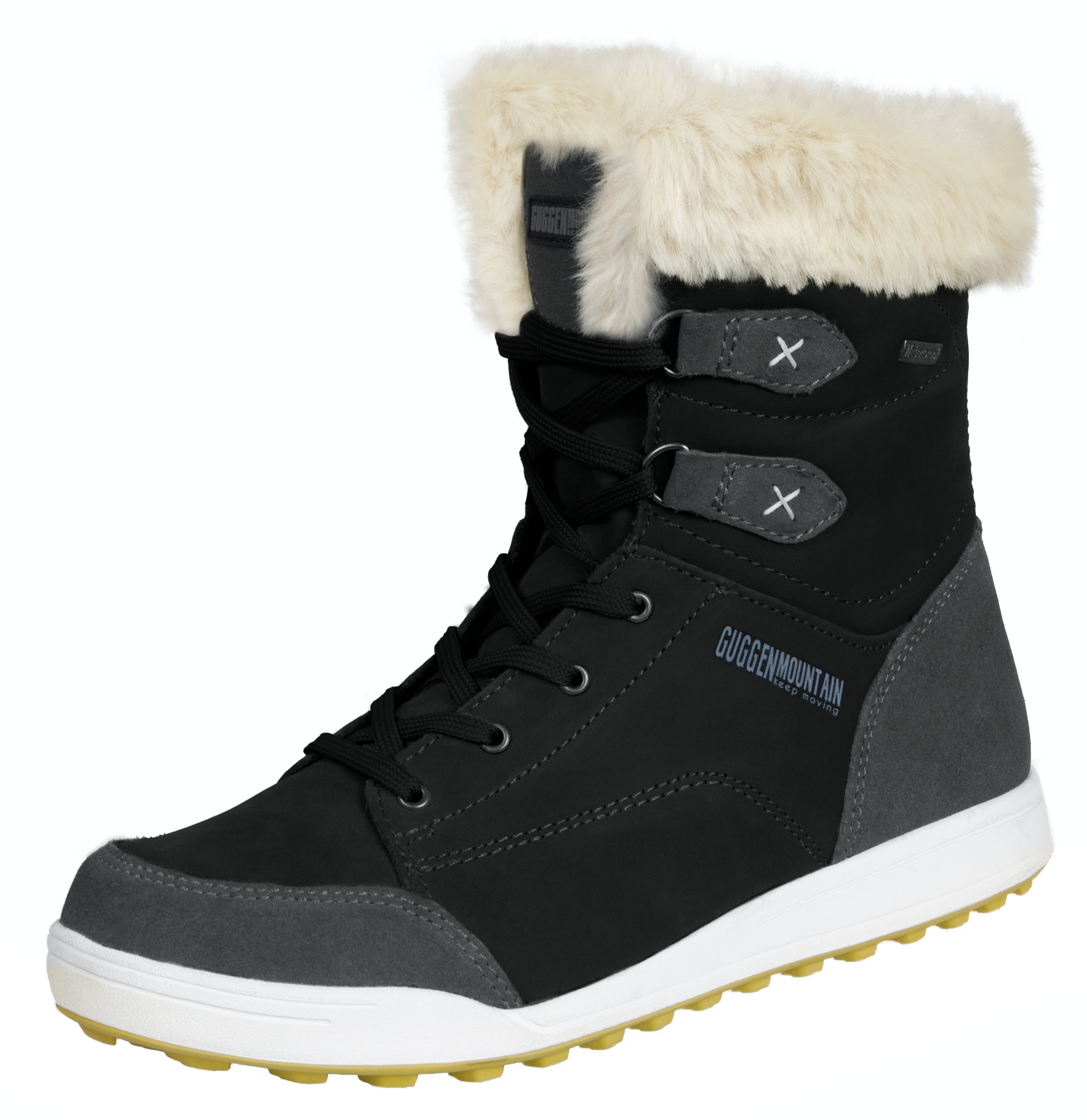 Stiefeletten Damen Winterstiefel Gefüttert Schneestiefel Leder